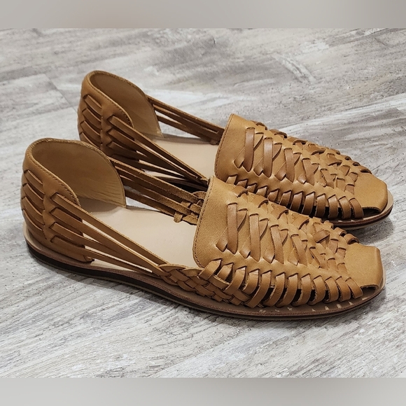 Nisolo Huarache Men’s Saddle Brown Slip On Leather Sandal Shoes Size 11 main image 3